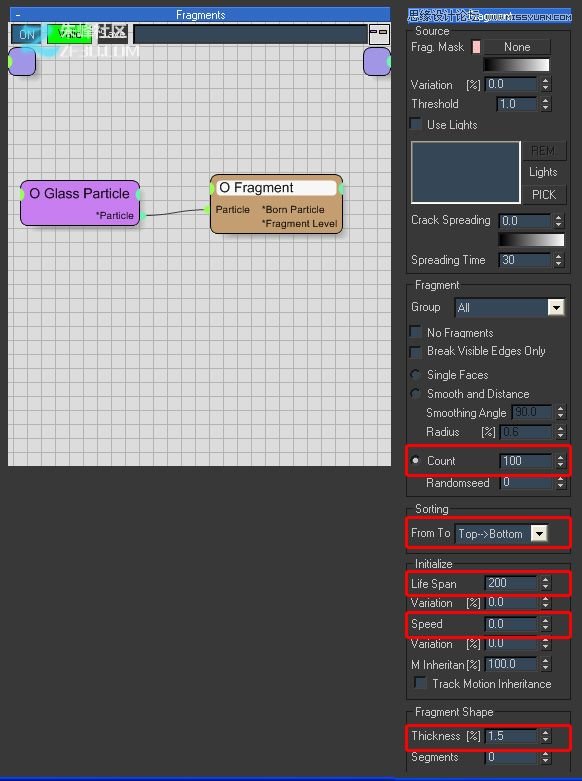 3Dmax制作超酷的子彈打碎玻璃效果圖,